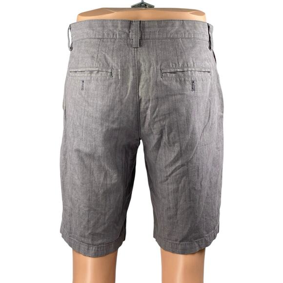 Banana Republic Emerson Men's Gray Mid Rise Slim Straight Chino Khaki Shorts 30 - Picture 3 of 5